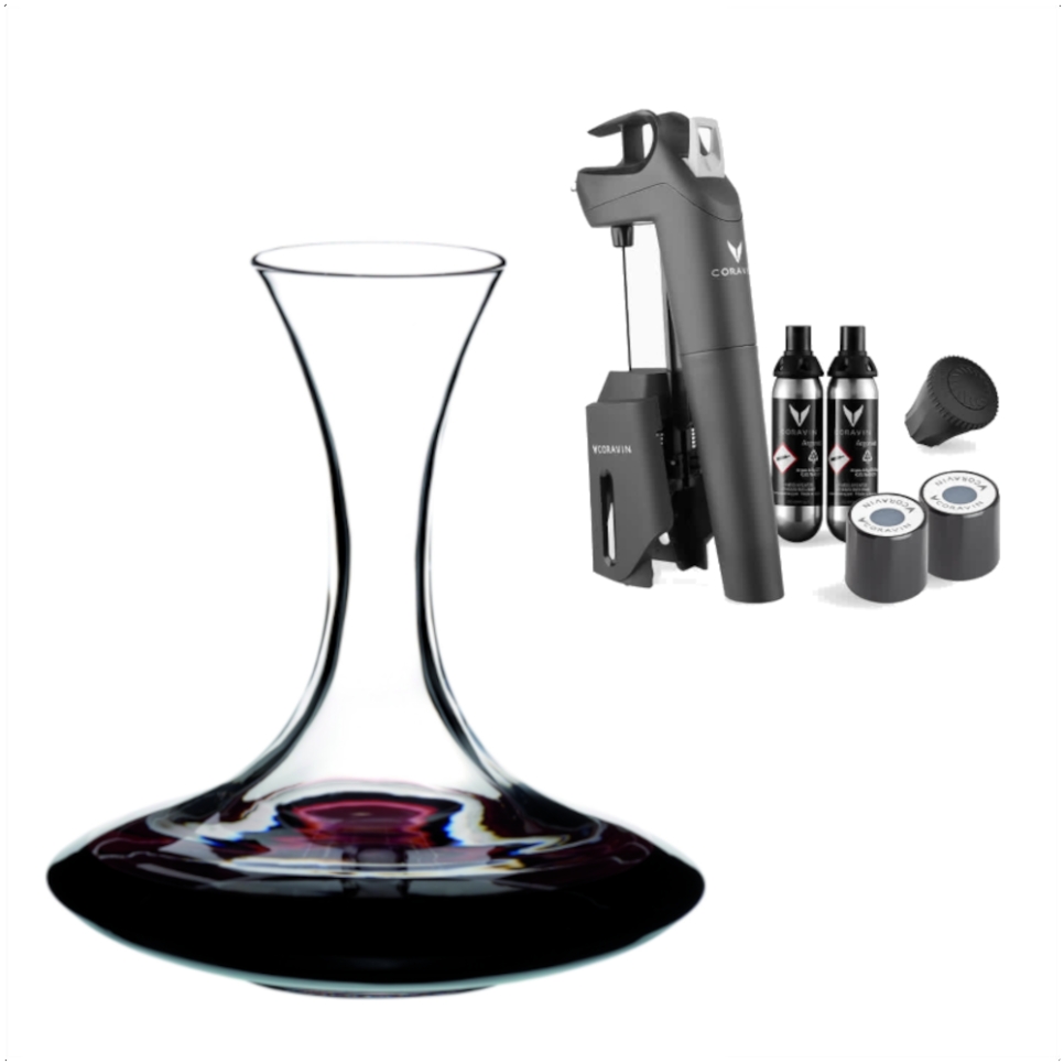 Dionysos-paket: Coravin Timeless Three + / Riedel Ultra-karaff