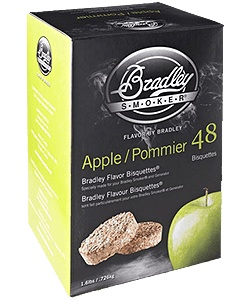 Briketter till rökskåp, Flavor Bisquettes - Bradley Smoker - Äpple, 48