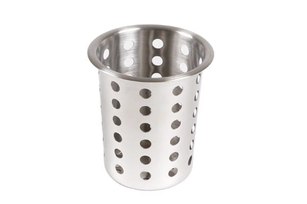 Cutlery basket cylinder STAINLESS, 115x130 mm