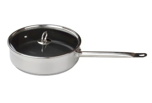 Deep frying pan with glass lid, 4 litres