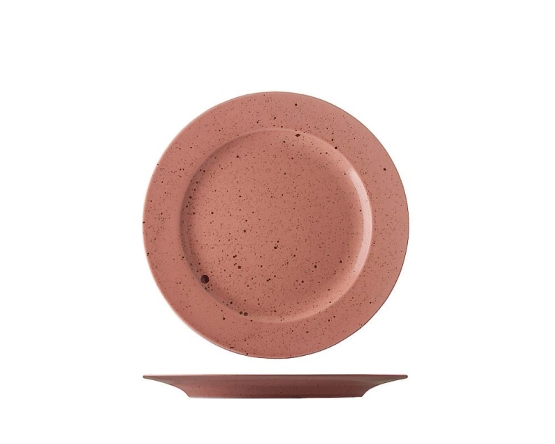 Flacher Teller 20 cm, Lifestyle Terracotta - Lilien