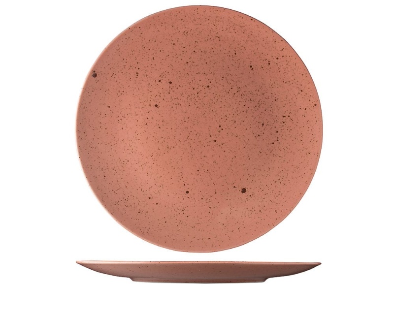 Flat plate without rim 30 cm, Lifestyle Terracotta -Lilien