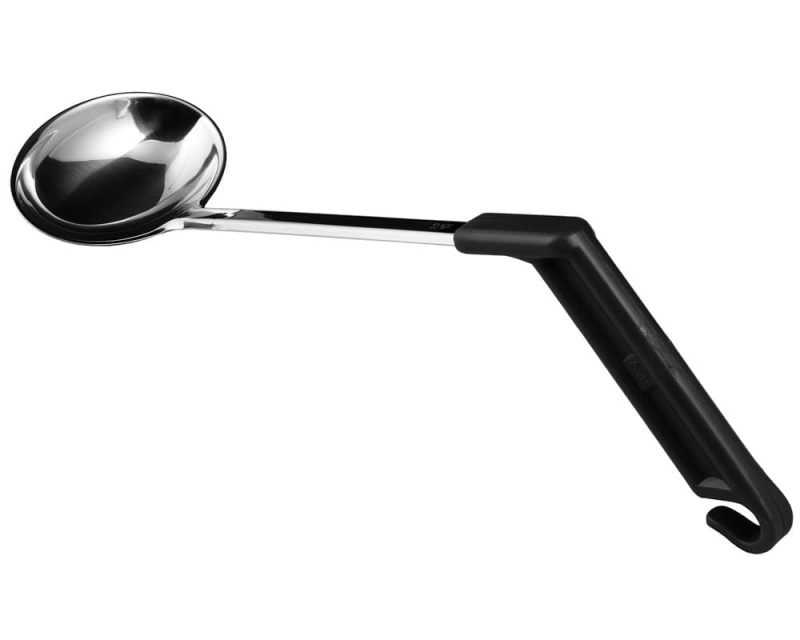 Ergonomic scoop in stainless steel, plastic handle - Patina
