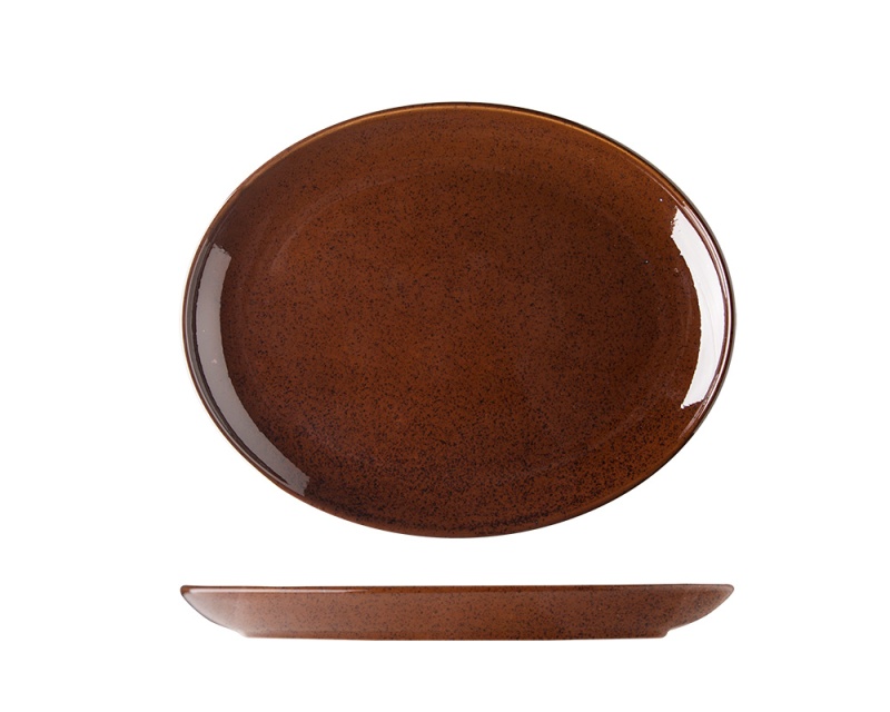 Oval plate, 28 cm, Lifestyle Cacao - Lilien