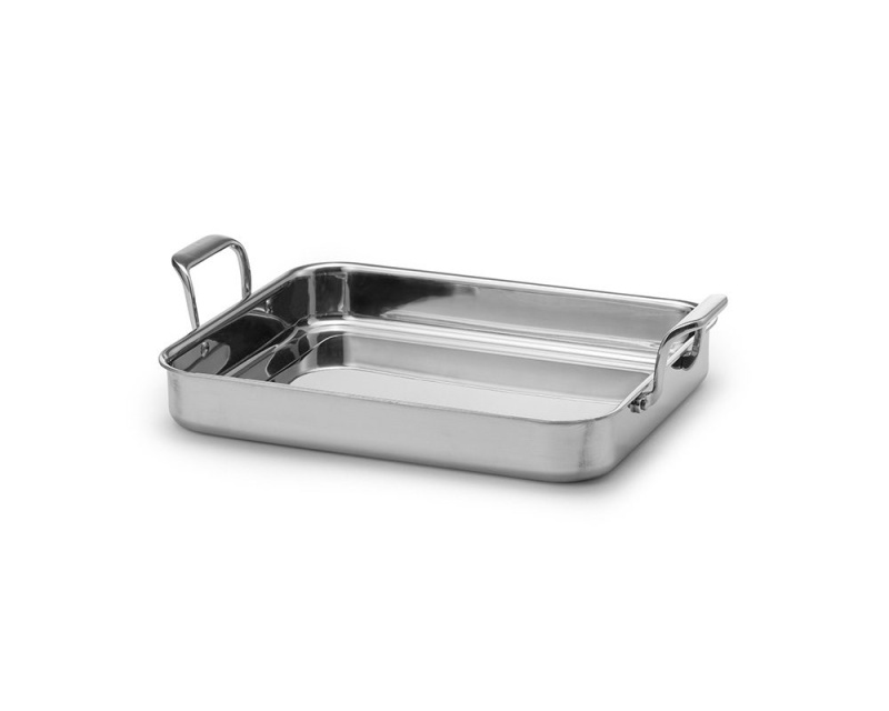 Baking dish, stainless steel, shiny, 37x30 cm - Patina