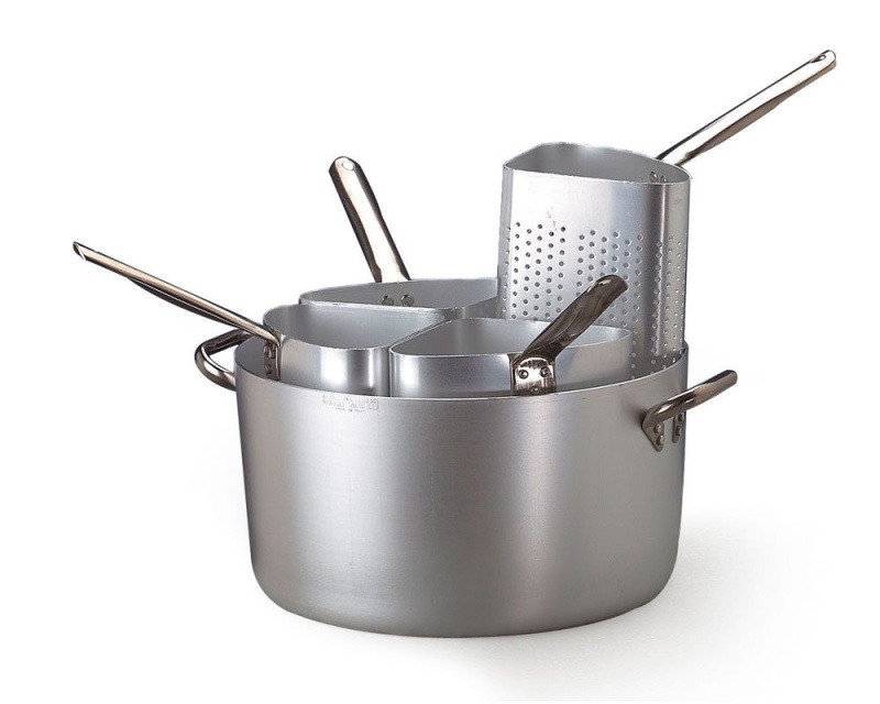 Stainless steel pasta pan with four inserts - Agnelli