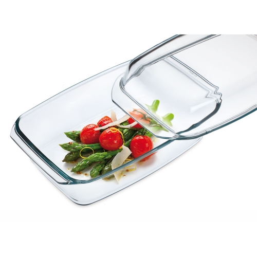 Oval glass oven dish with lid, 35 x 20 cm - Simax