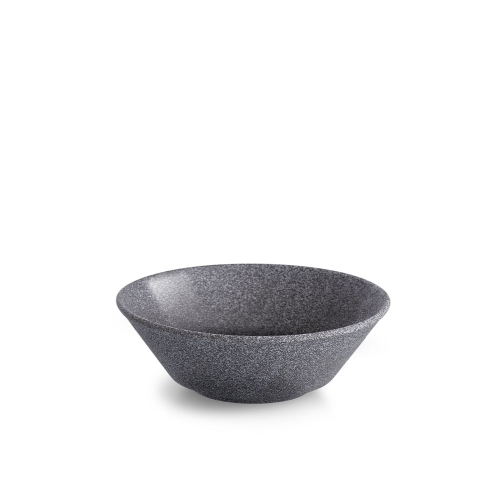Bowl Hazy no 4, Semi-glazed, 15 cm, Dark gray - Benedikt