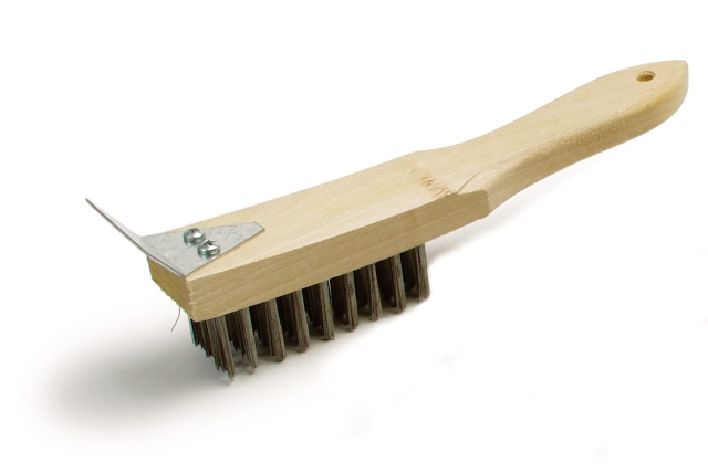 Brosse en acier avec grattoir - Exxent