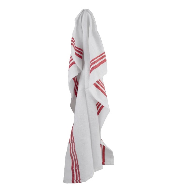 Kitchen towel with red stripes - Exxent
