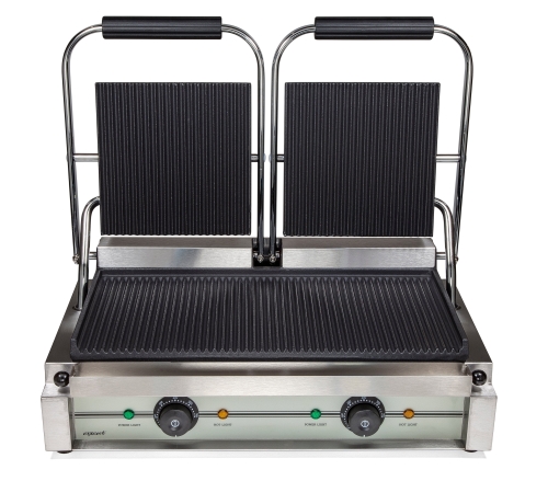Double clamp grill, ribbed - Exxent