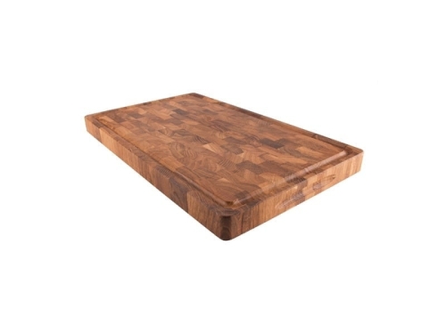 Oak wood chopping board with groove, 40x25x4 cm - Culimat