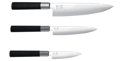 Knife set in 3 parts - KAI Wasabi Black