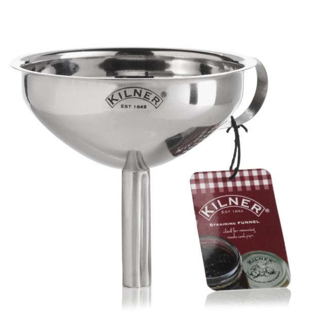 Filling funnel with strainer in stainless steel, 12.8x11.5cm - Kilner