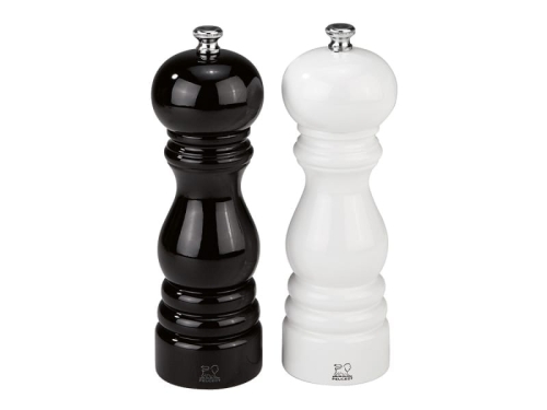 Salt & Pepper Mill, Paris Duo 18 cm, Black & White - Peugeot