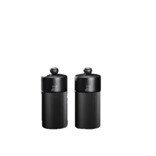 Salt and Pepper Mill Set, 12 cm, Night Chic, Matte Black - Peugeot