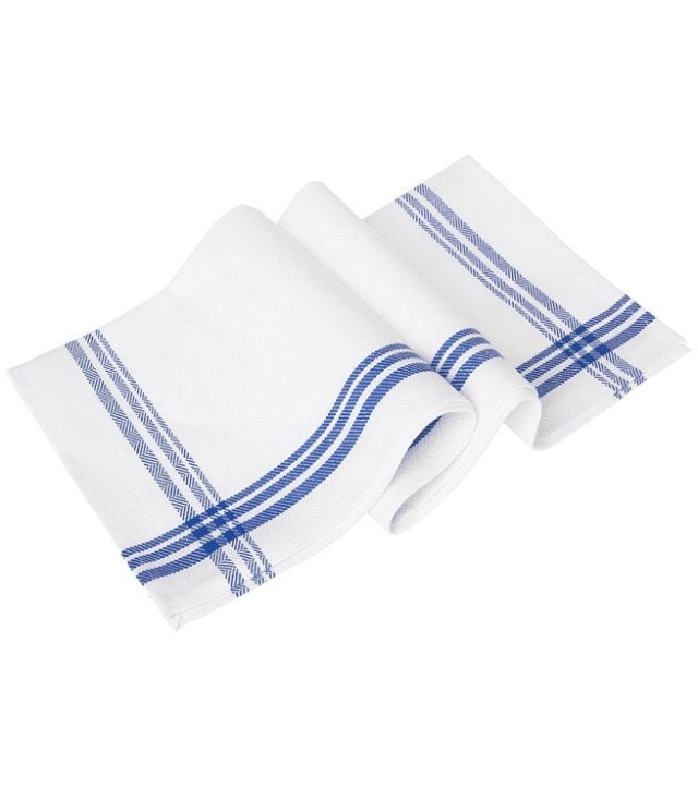 Chef's apron, white with blue stripes 50x70cm