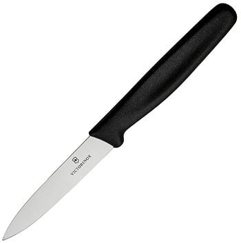 Paring knife 8 cm, black plastic - Victorinox