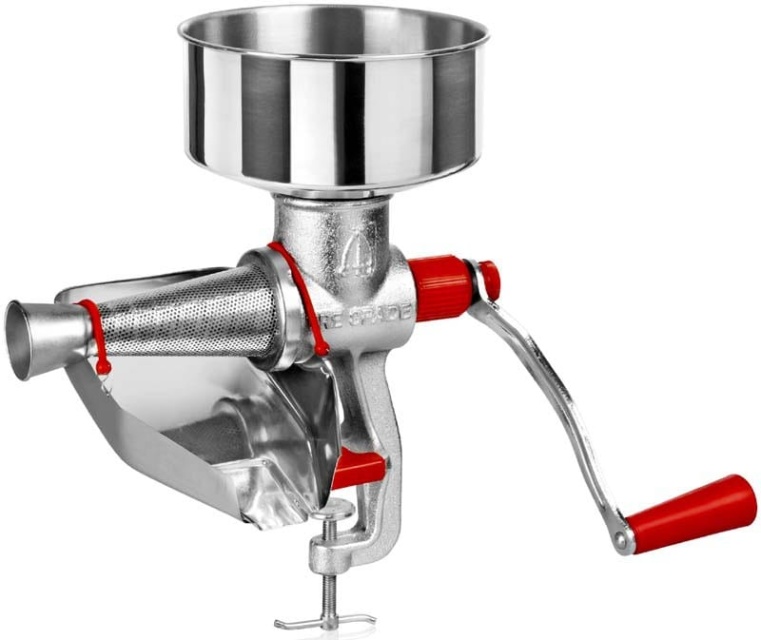 Tomato mincer, hand cranked - Tre Spade