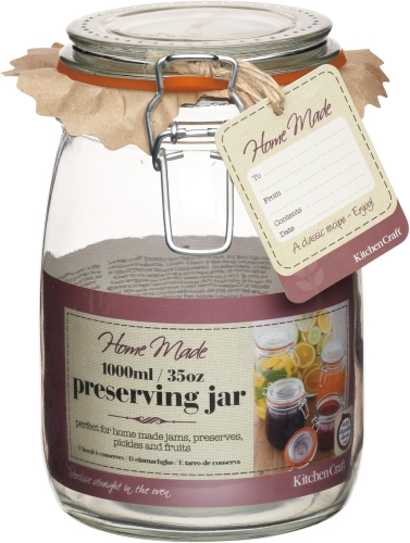 Bocal en verre avec couvercle à levier, 1 L - Kitchen Craft