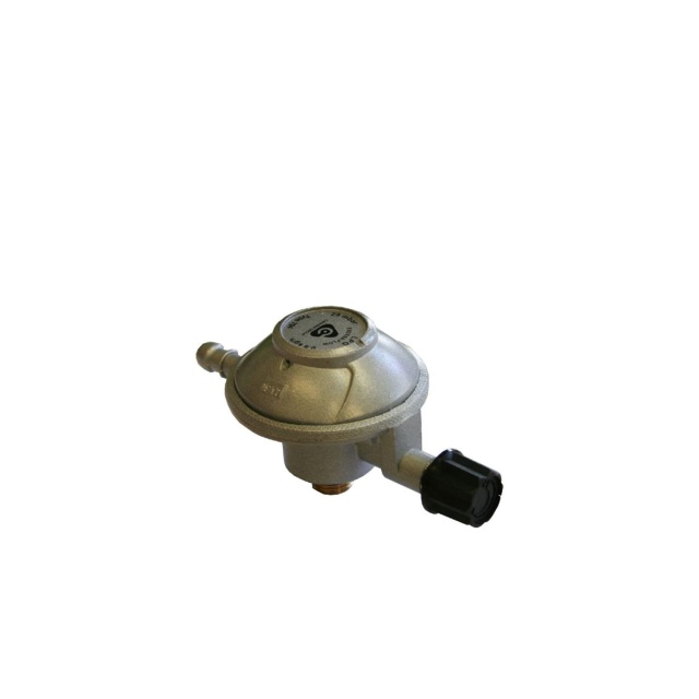 Reducing valve for camping gas, 30 mbar, 800 grams, 8 mm hose