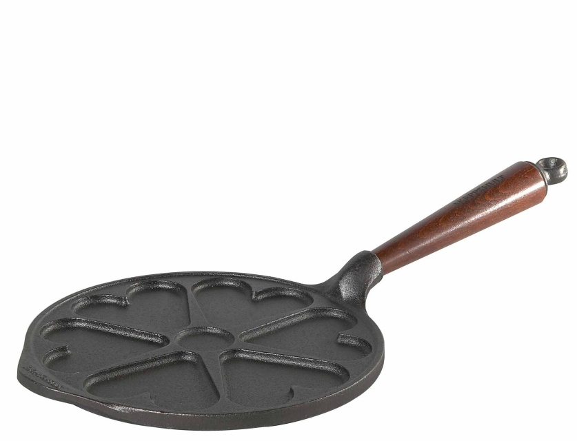 Heart pan 22 cm, Wooden handle - Skeppshult