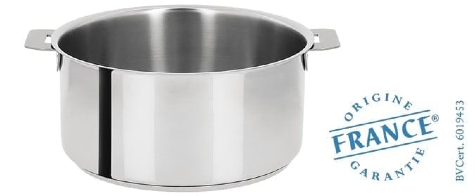 Edelstahltopf, abnehmbarer Griff, Mutine - Cristel