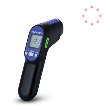 RayTemp 8 IR thermometer with type K connector - ETI