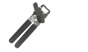 Can opener with legs