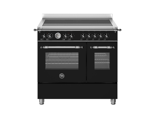 Induction cooker Heritage, 90 cm, model C, 5 Zones, Double oven, Matt black - Bertazzoni