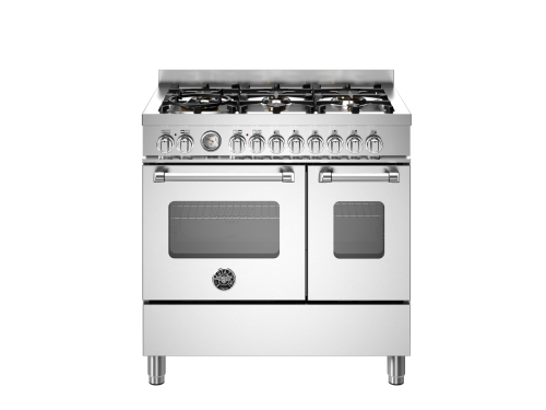 Gas stove Master, 90 cm, 6 burners, Double oven, Stainless steel - Bertazzoni