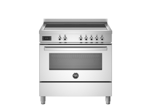 Induction cooker Professional, 90 cm, 5 Zones, Single oven, Stainless steel - Bertazzoni