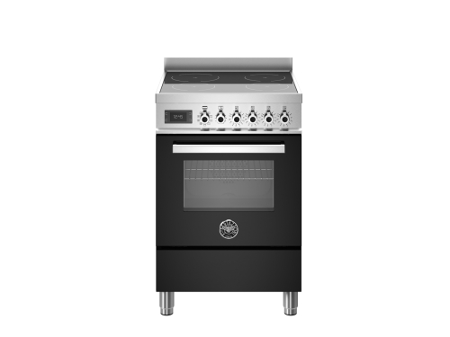 Induction cooker Professional, 60 cm, 4 Zones, Single oven, Black - Bertazzoni