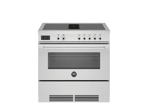 Freestanding stove Professional, Integrated fan, 90 cm, Stainless steel - Bertazzoni