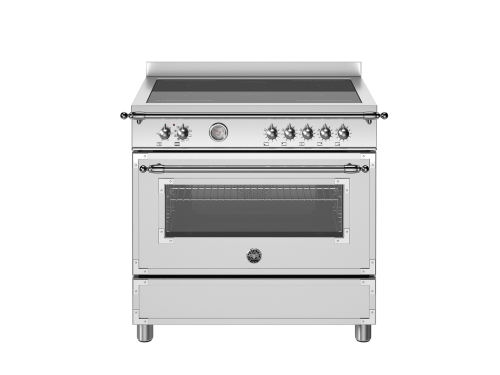 Induction cooker Heritage, 90 cm, 5 Zones, Single oven, Stainless steel - Bertazzoni