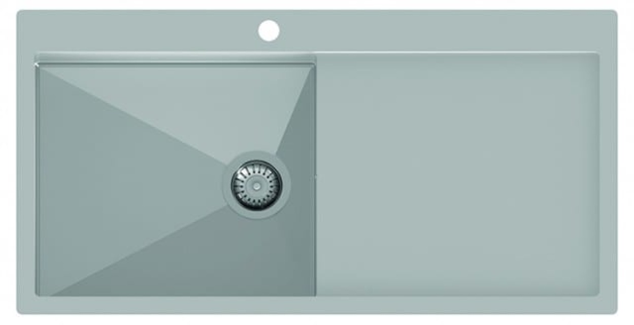 Evier inox 1000 x 510 mm avec étagère à droite