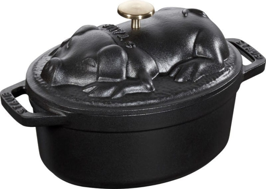 Pig pan in cast iron, 17 cm, 1 litre, Black - Staub