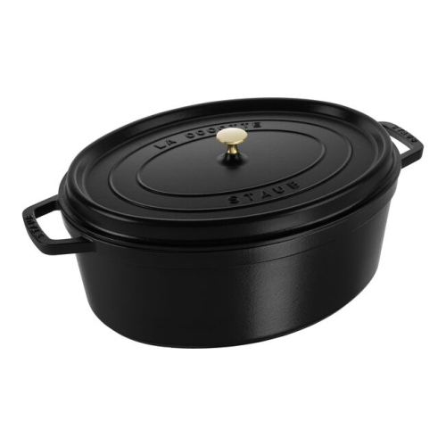 Oval Cast Iron Pot, Black - Staub