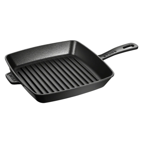 Grillpfanne aus Gusseisen, Schwarz - Staub