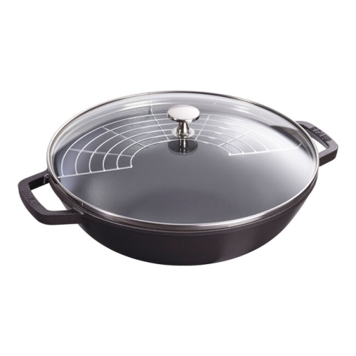 Wok avec couvercle en verre, Noir - Staub