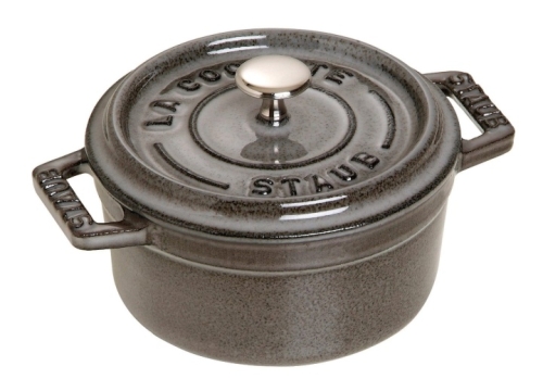 Enameled cast iron pan, grey - Staub