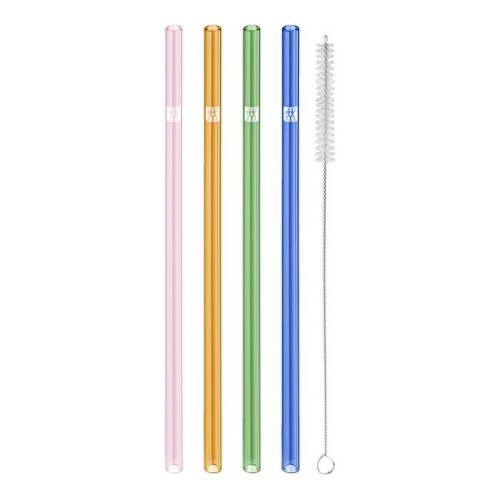 Glass Straws in Assorted Colors, Sorrento, 4-Pack - Zwilling