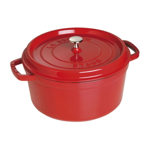 Enameled Cast Iron Pot, Red - Staub