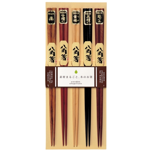 Chopsticks/chopsticks octagon, 5-pack - Kawai