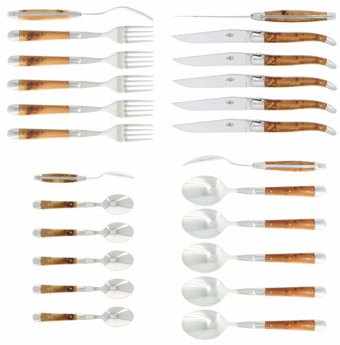Ensemble de couverts 03, manches en En, polis, Tradition - Forge de Laguiole