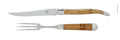 Carving set 17 cm, En handle, polished, Tradition - Forge de Laguiole