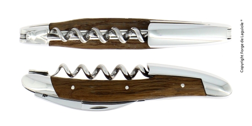 Sommelier knife in Petrified Oak Bark, polished, Tradition - Forge de Laguiole