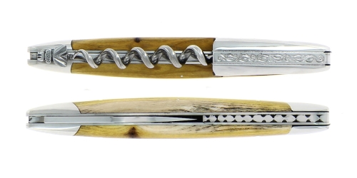Sommelier knife by Pistage, damascened with decoration, Collection - Forge de Laguiole