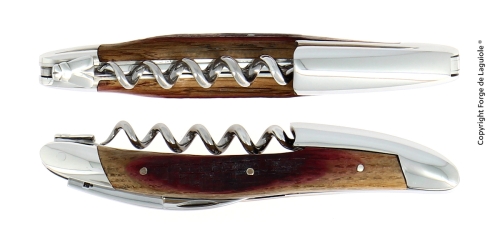 Wooden Sommelier Knife from Oak Barrel, polished, Tradition - Forge de Laguiole