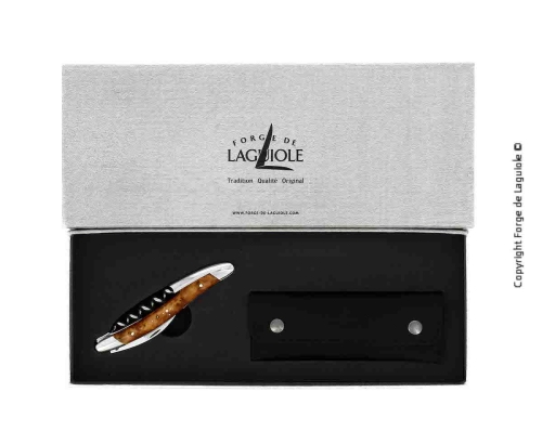 Sommelier knife by Tuja, damascened with decoration, Collection - Forge de Laguiole